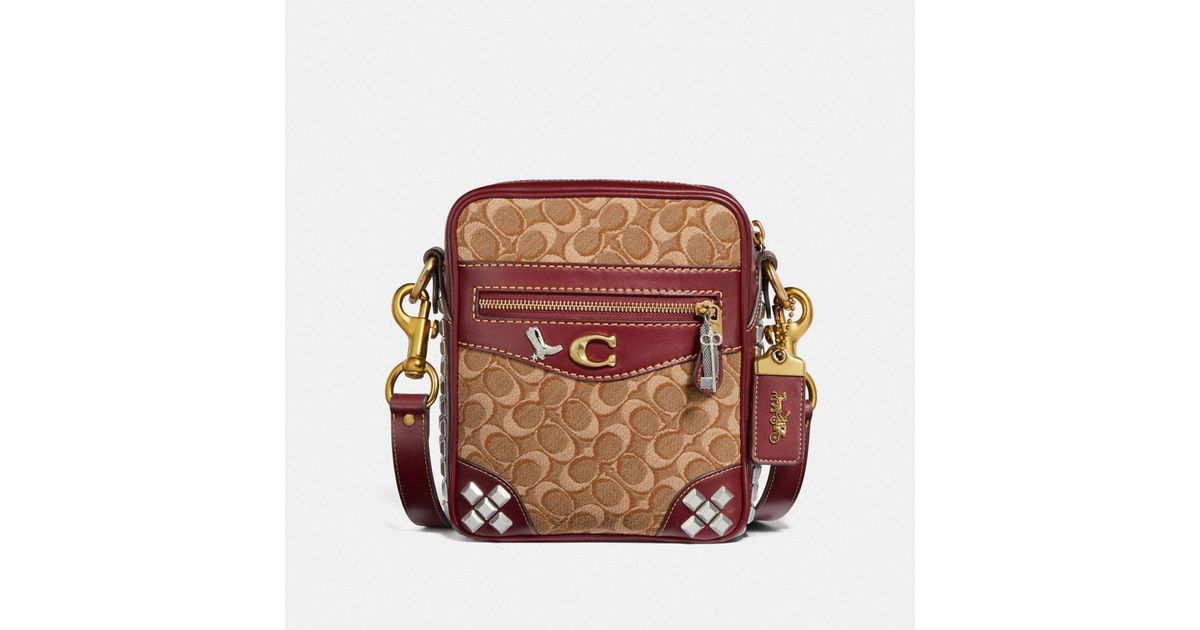 coach jacquard crossbody