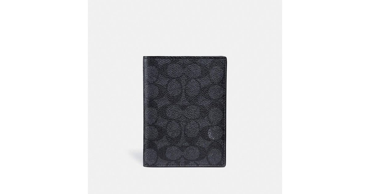 COACH Passport Case In Signature Canvas in Black for Men Lyst Canada