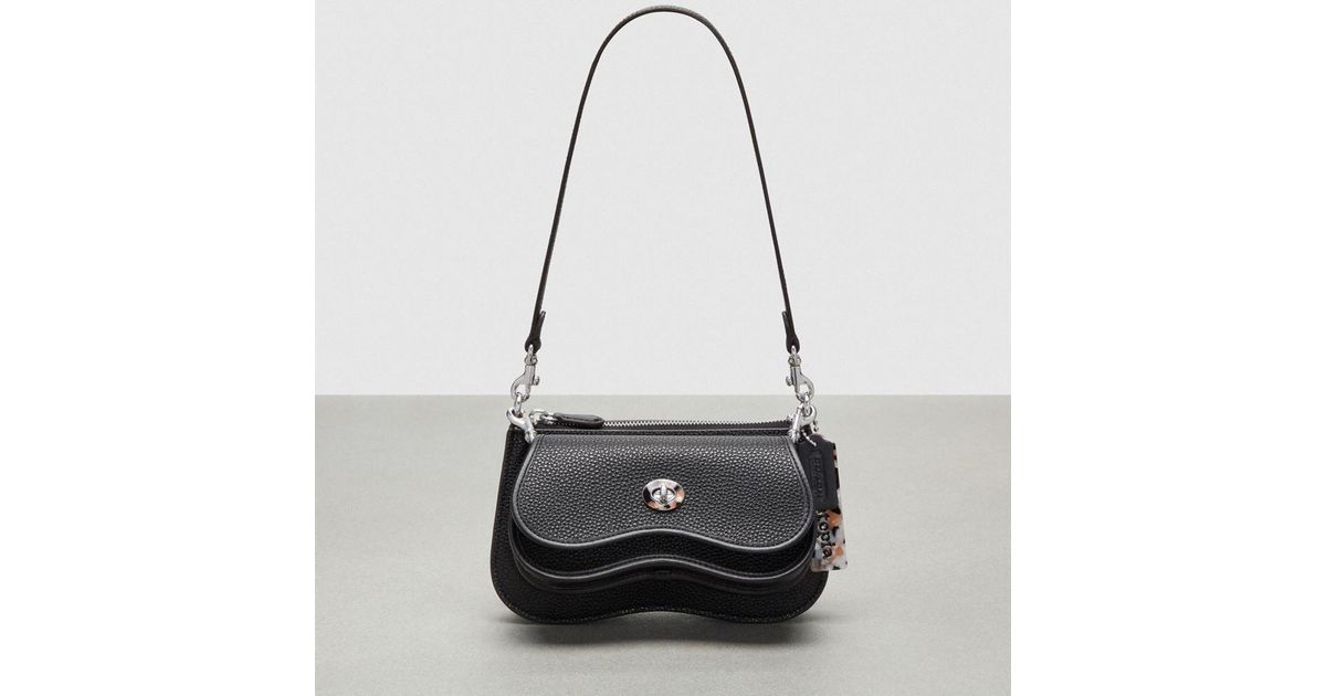COACH Wavy Double Pouch Bag in Black | Lyst