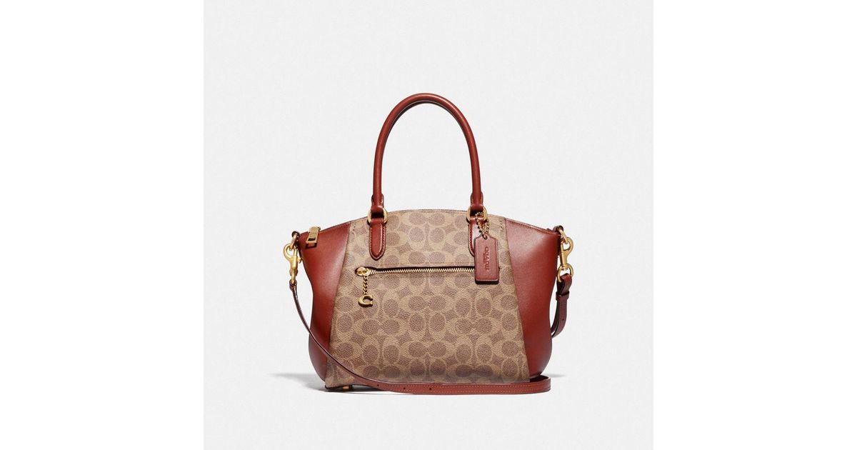 Elise satchel in signature canvas shop