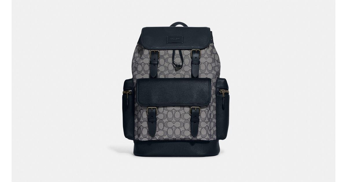 COACH Sprint Rucksack Aus Signature Jacquard in Schwarz für Herren
