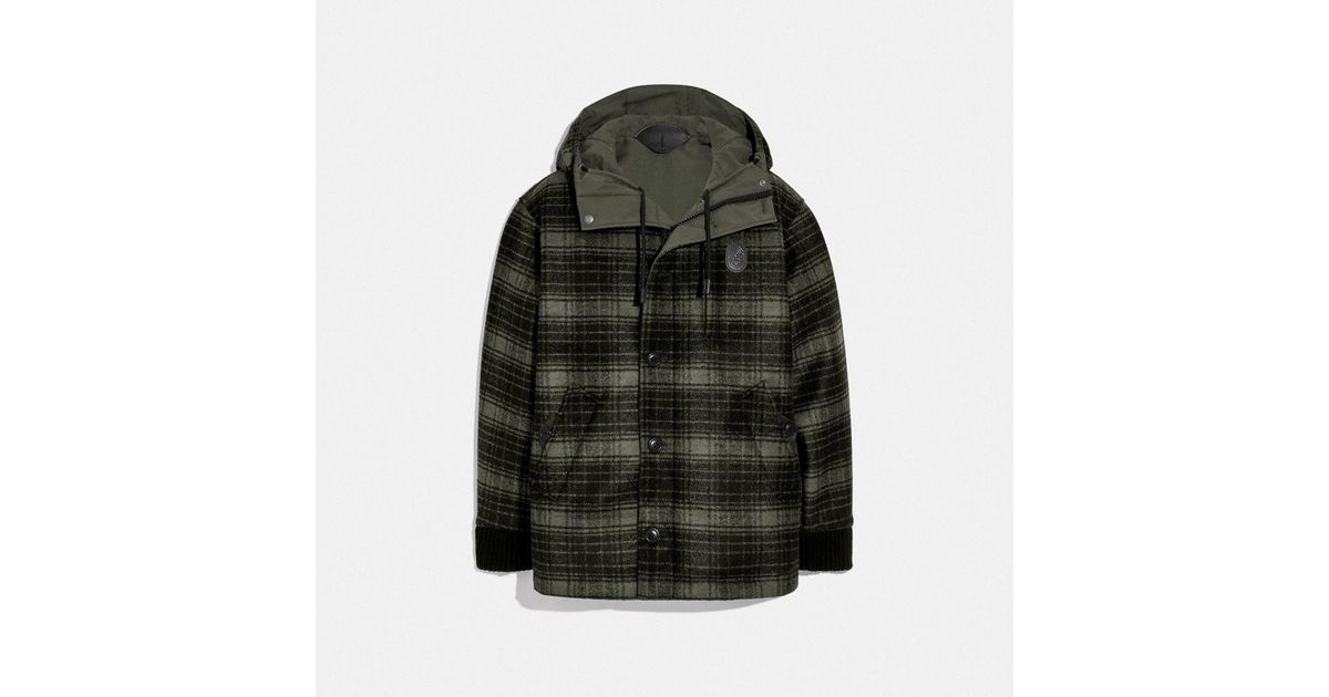 plaid coach jacket