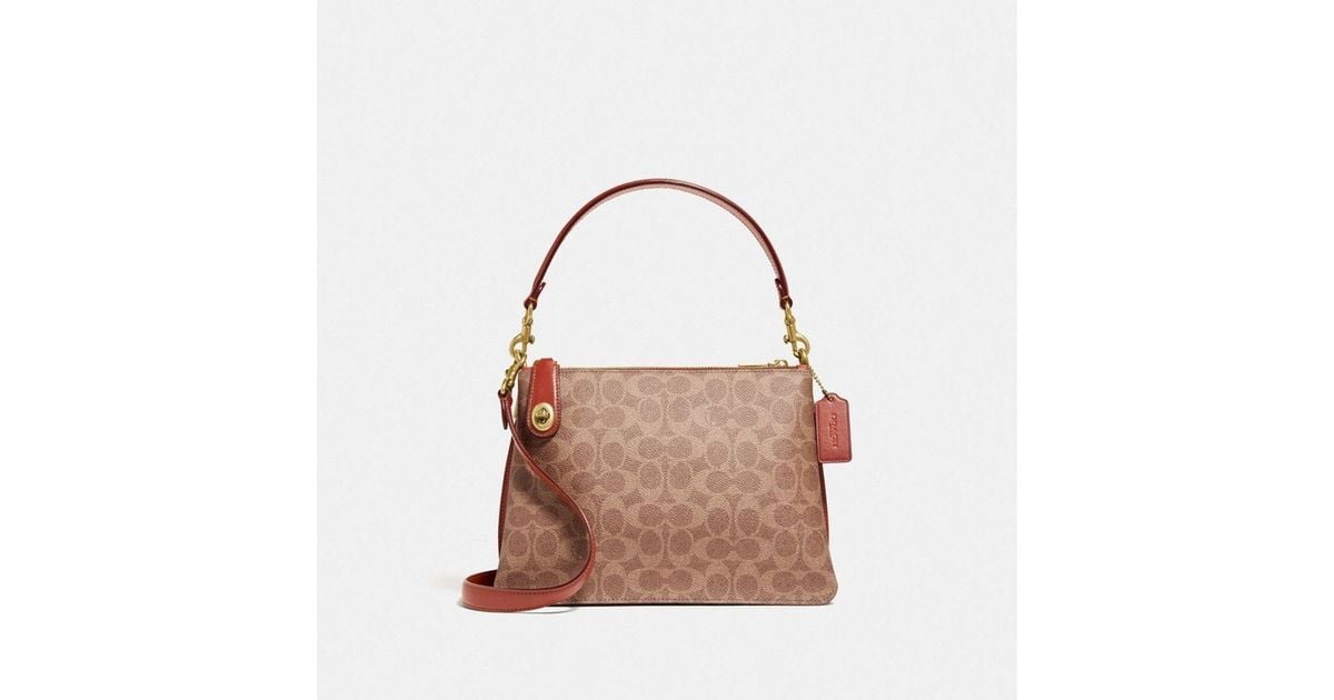 COACH Double Zip Shoulder Bag In Signature Canvas in Brown Lyst UK