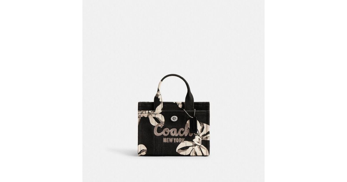 COACH Cargo Tote Bag 20 With Bow Print in Black | Lyst