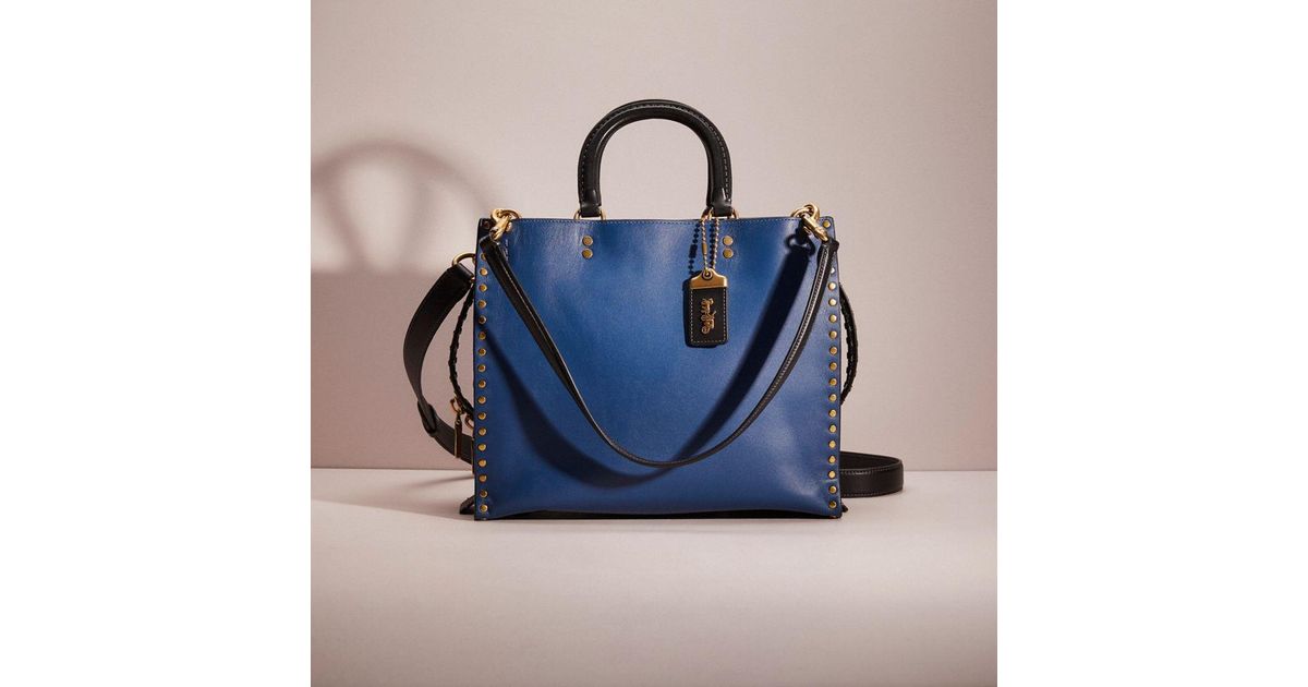 COACH Restored Rogue In Colorblock With Rivets in Blue | Lyst