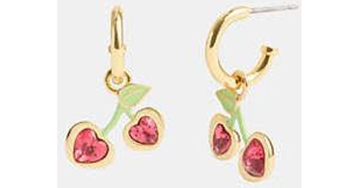Coach cherry earrings deals