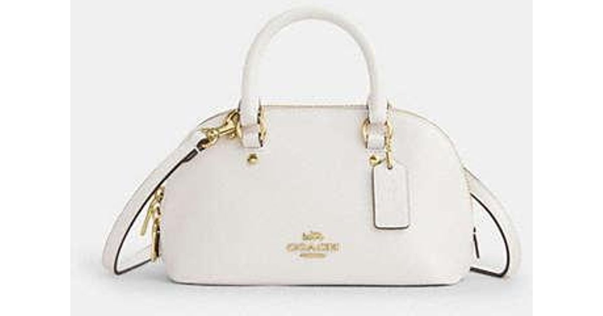 COACH Lara Mini Satchel Bag in Black | Lyst