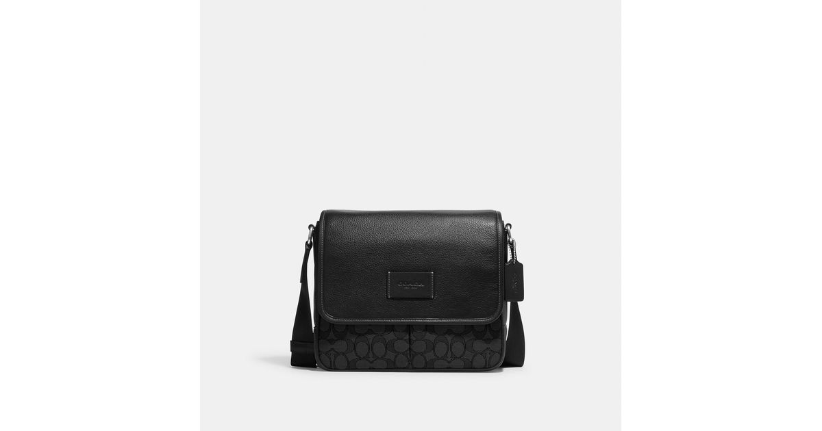 Coach Outlet Sprint Map Bag 25 In Signature Jacquard in Black for Men Lyst