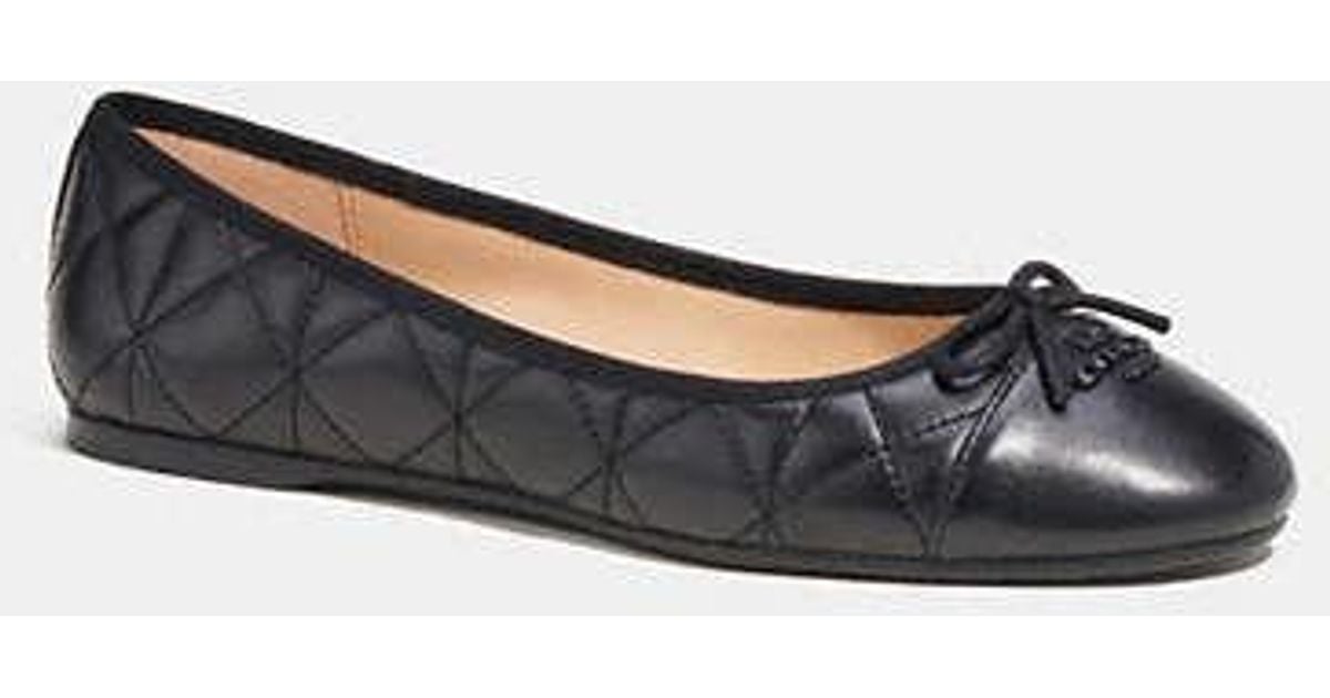 COACH Allyson Quilted Ballet in Blue Lyst UK