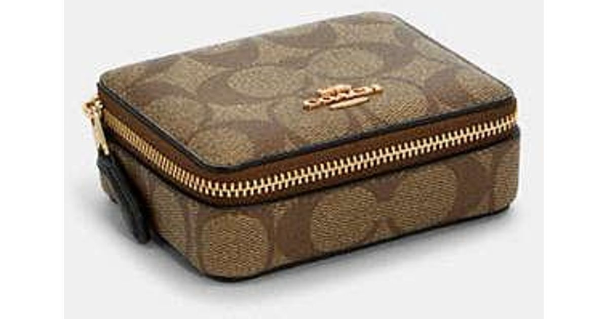 COACH Weekly Pill Box In Signature Canvas in Black Lyst