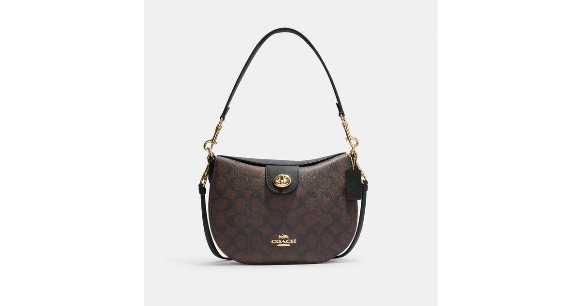 Coach Outlet Ella Hobo In Signature Canvas in Black Lyst