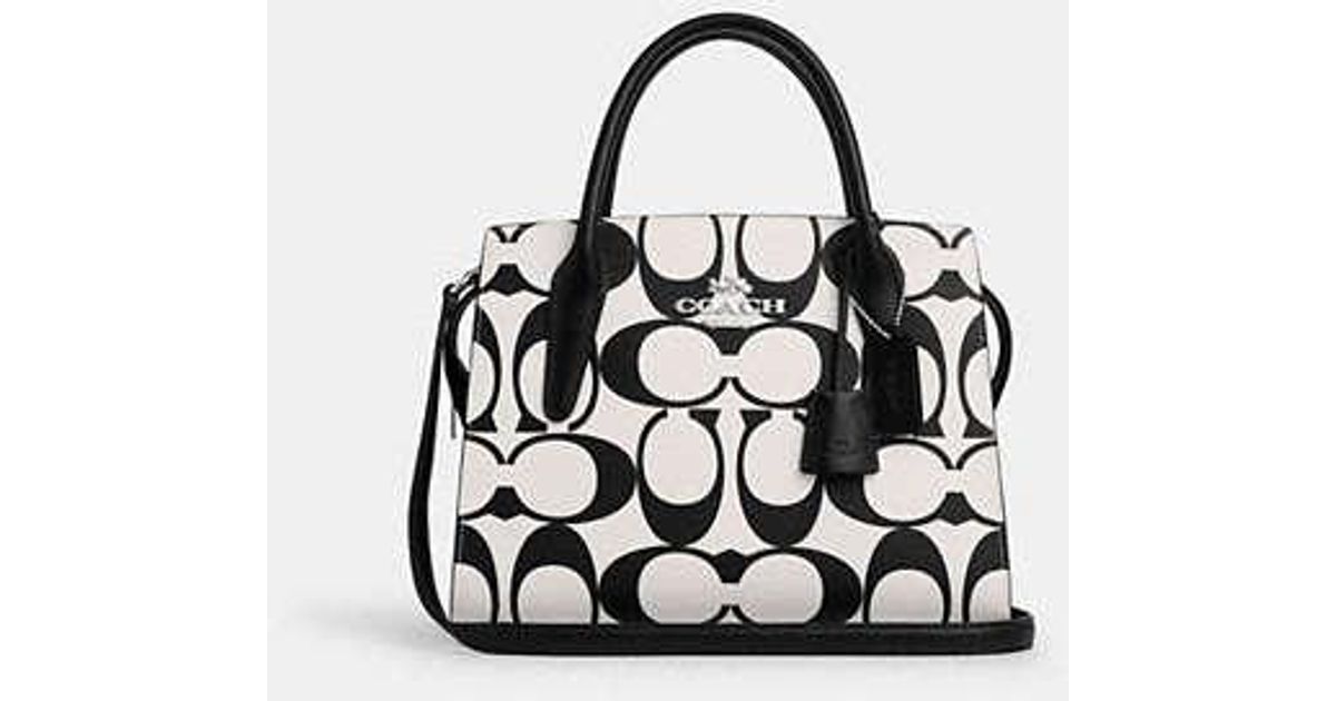 COACH Large Andrea Carryall In Signature Canvas in Black Lyst