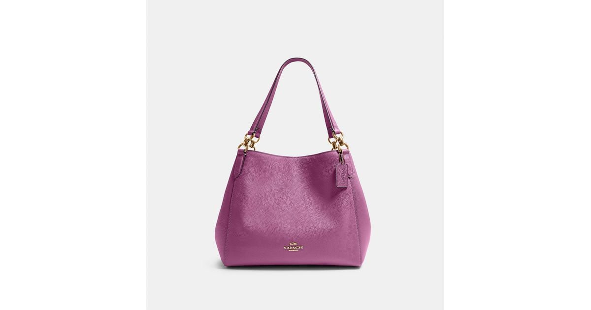 COACH Hallie Shoulder Bag in Purple Lyst