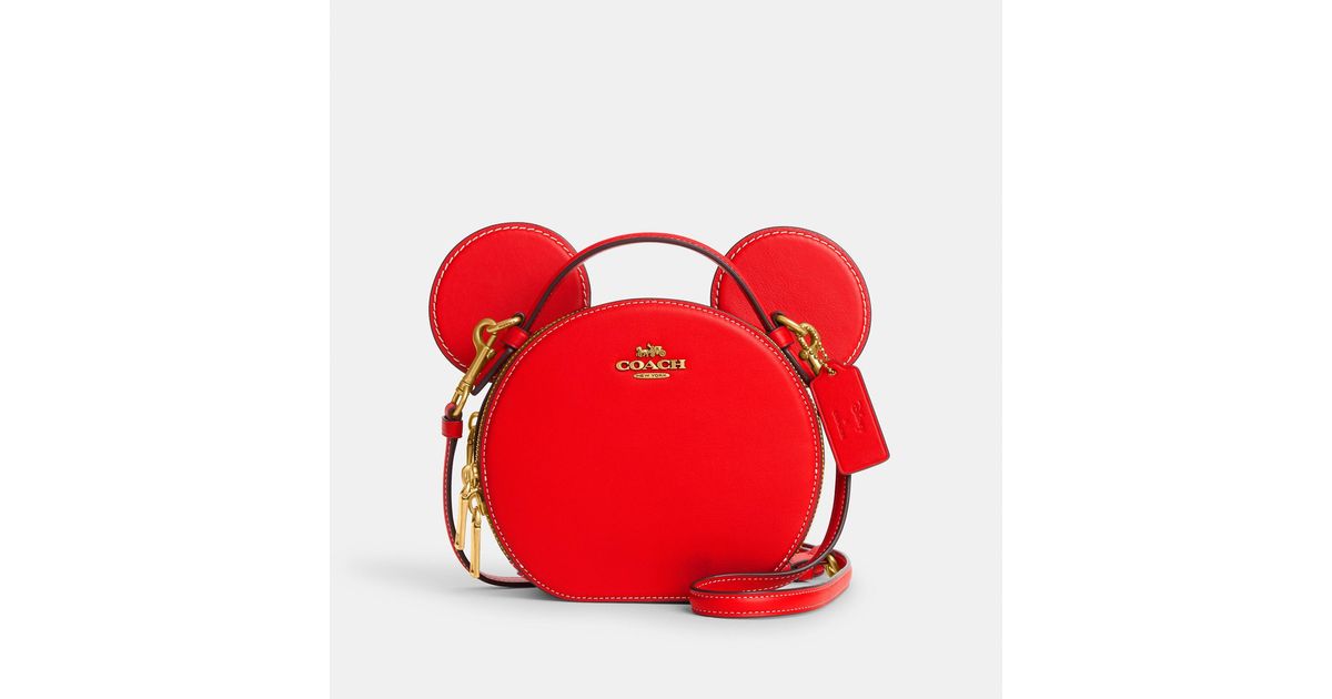 COACH Disney X Coach Mickey Mouse Ear Bag in Red Lyst