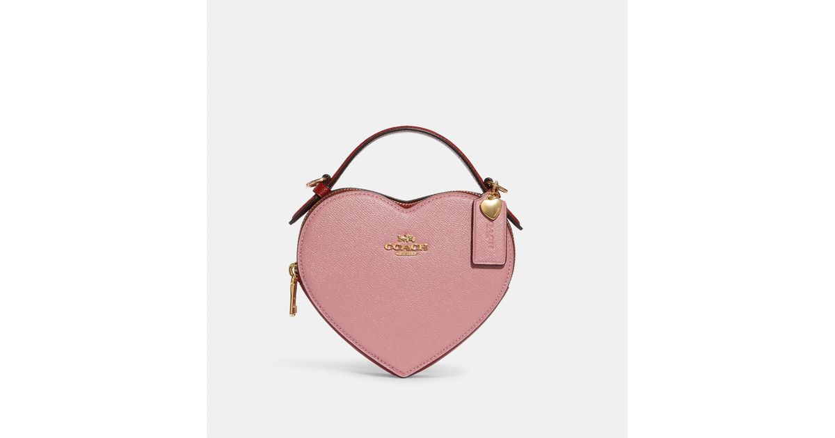 Coach Outlet Coach Heart Crossbody In Colorblock in Pink Lyst