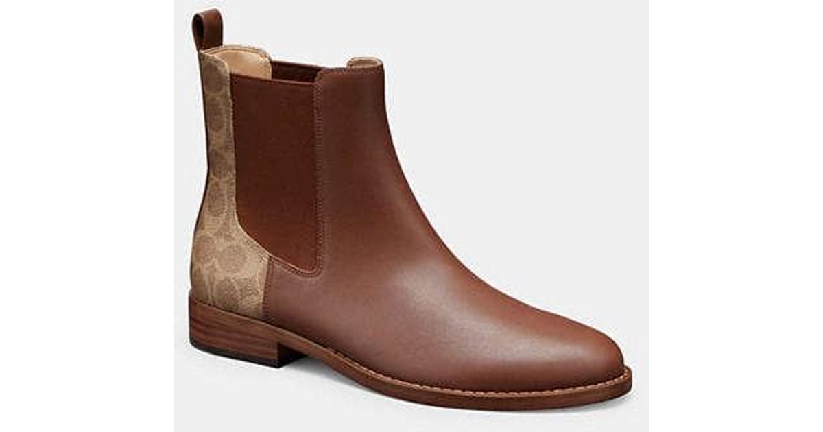 COACH Meredith Bootie in Brown | Lyst