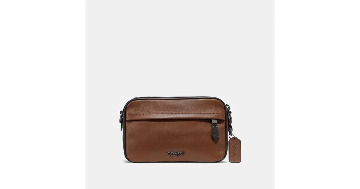 COACH Leather Graham Crossbody Bag for Men Lyst