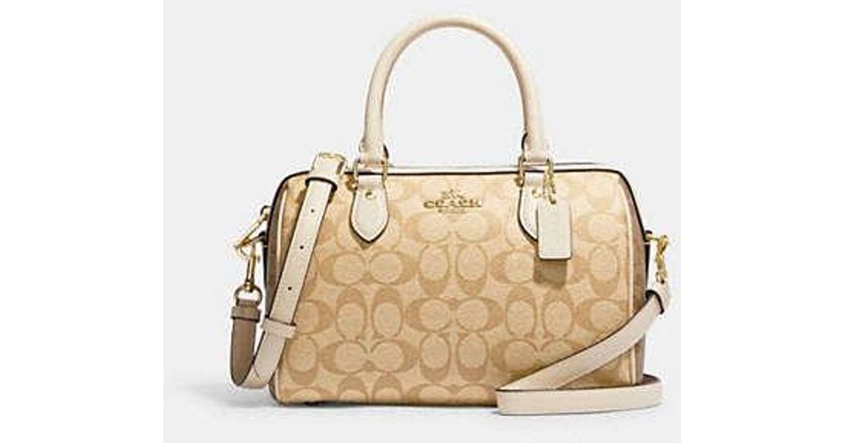 Coach store rowan satchel in signature block