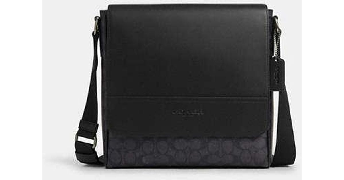 コーチ★シグネチャキャンバスのヒューストンマップバッグ NWT COACH MEN'S Houston Map Bag In Signature Canvas | eBay