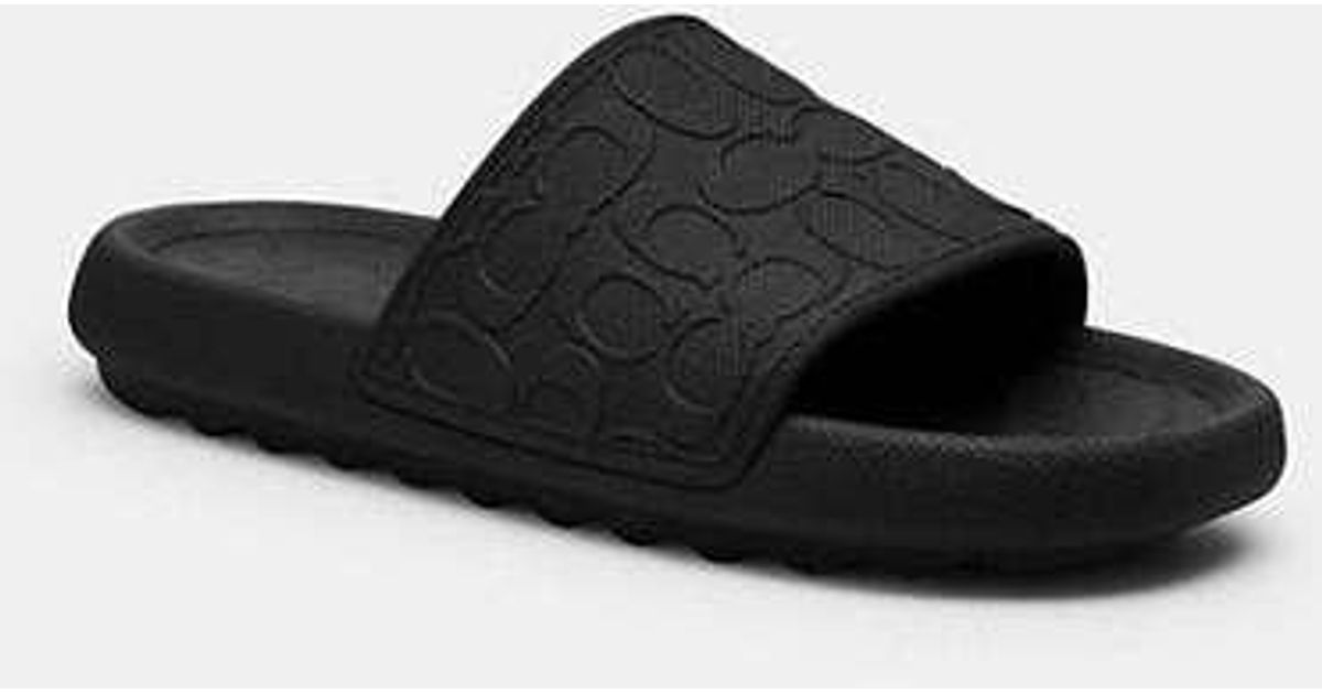 COACH Obi Slide in Black for Men | Lyst