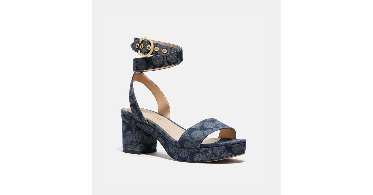 coach chambray sandals