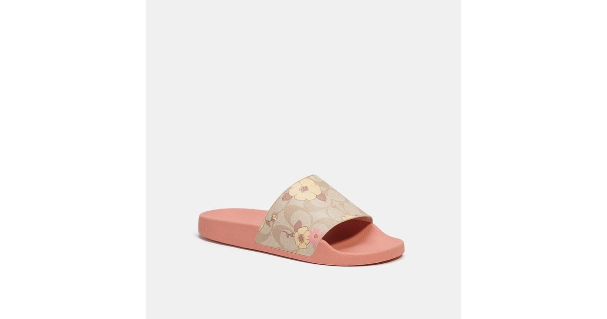 Coach Outlet Uli Sport Slide In Signature Canvas With Floral Print in ...
