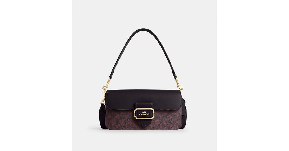 COACH Morgan Shoulder Bag In Signature Canvas in Black Lyst
