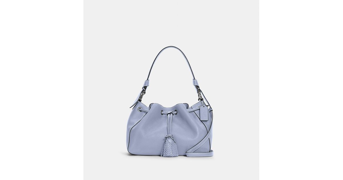 COACH Everly Drawstring Shoulder Bag in Blue Lyst