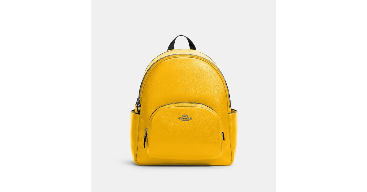 COACH Court Backpack in Yellow Lyst