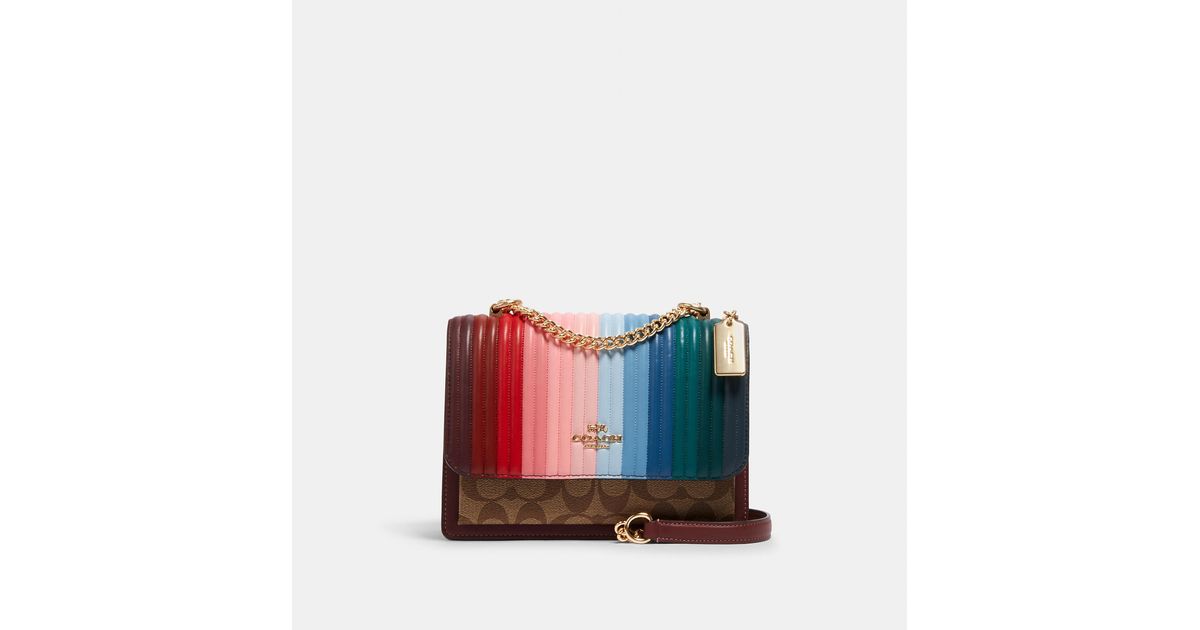 COACH Klare Crossbody Bag With Rainbow Linear Quilting | Lyst