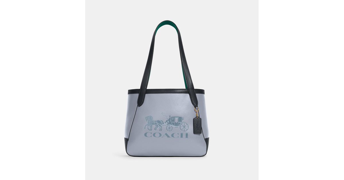 Coach Tote In Colorblock With Horse And Carriage
