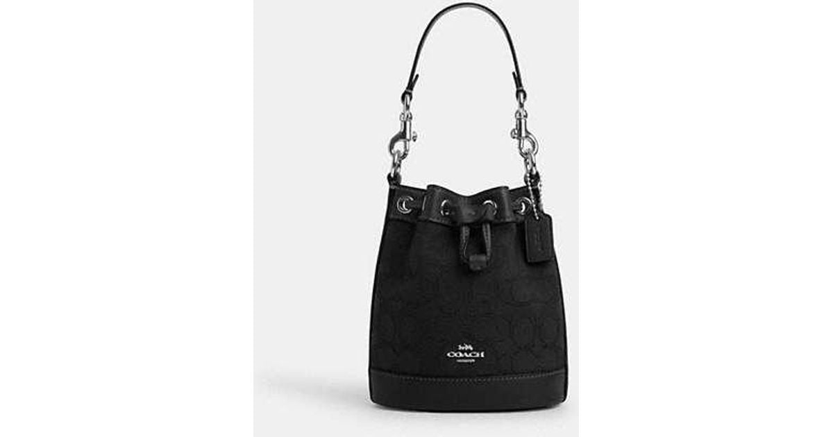 COACH Mini Bucket Bag In Signature Jacquard in Black Lyst