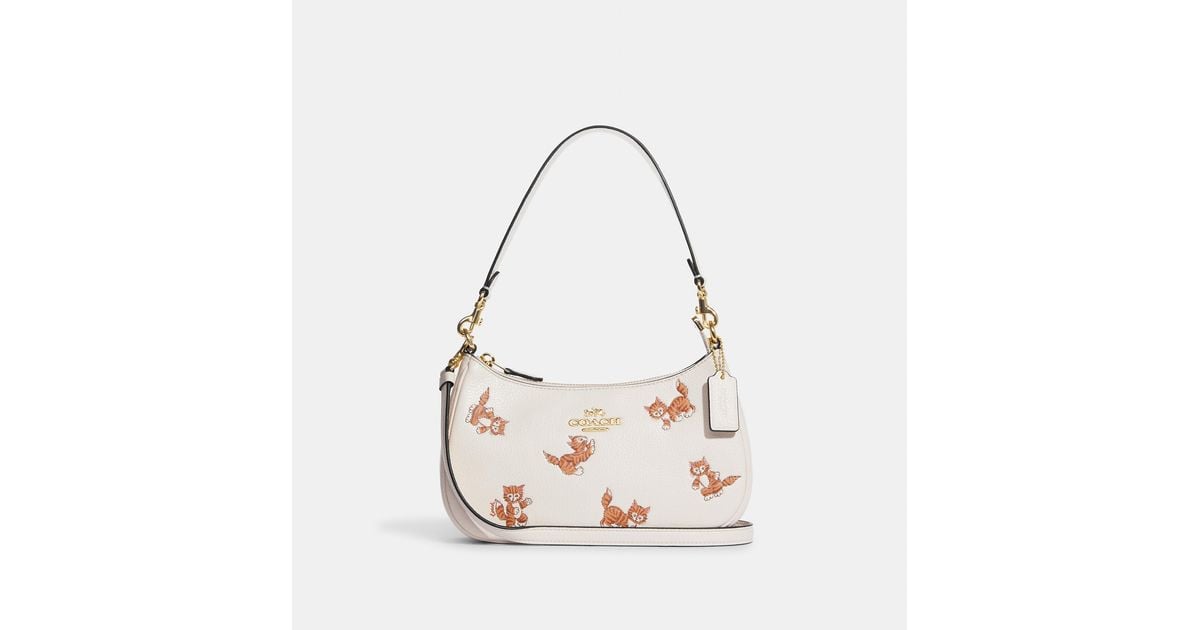Coach Outlet Teri Shoulder Bag With Dancing Kitten Print in Pink | Lyst