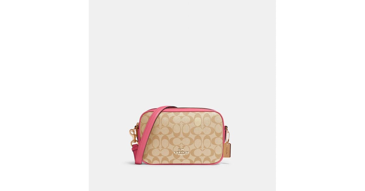 Coach, Bags, Coach Jes Crossbody Bag In Pink Ruby Colorblock