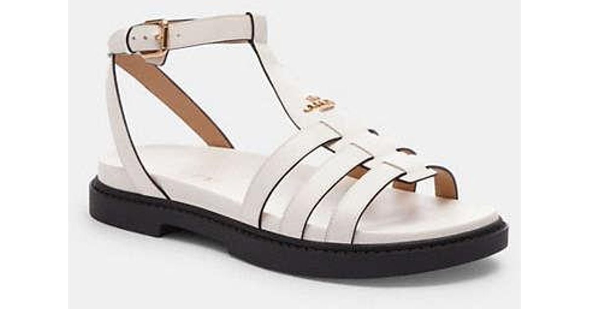 【Coach】Franny Sandal レザーサンダル ◆国内発送◆ COACH Franny Sandal in Black | Lyst