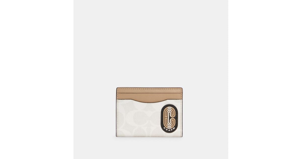 COACH® Outlet  Magnetic Card Case In Signature Canvas