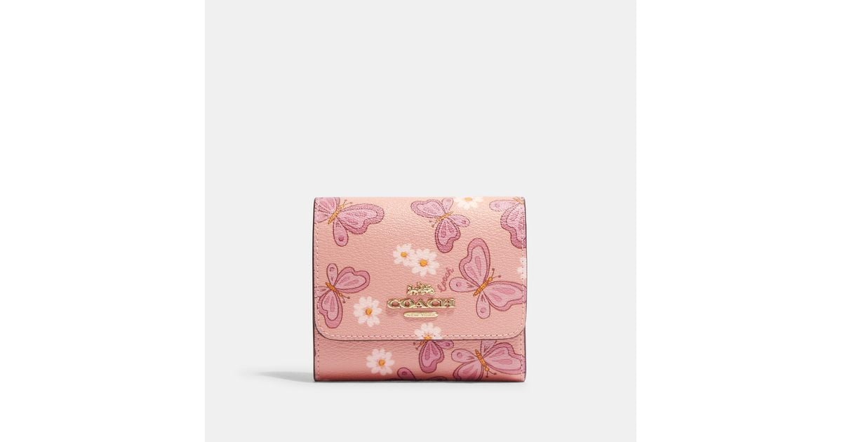 Coach Outlet Pink Butterfly Coach Wallet Coach Butterfly Print Zip
