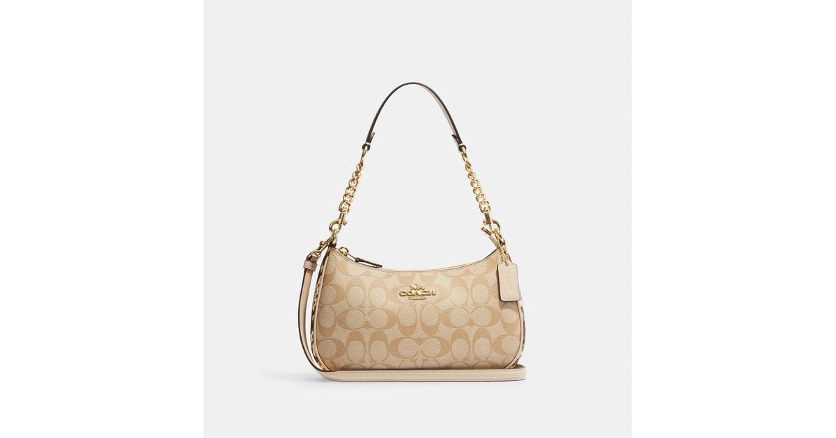 COACH Teri Shoulder Bag in Natural Lyst