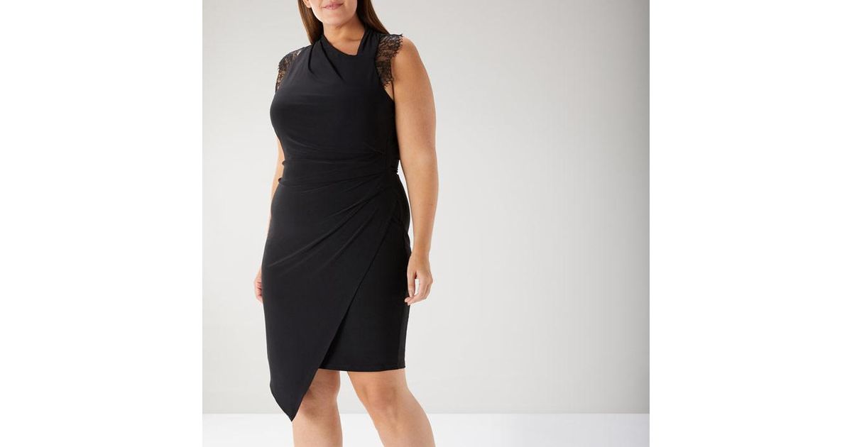 coast evan lace jersey dress