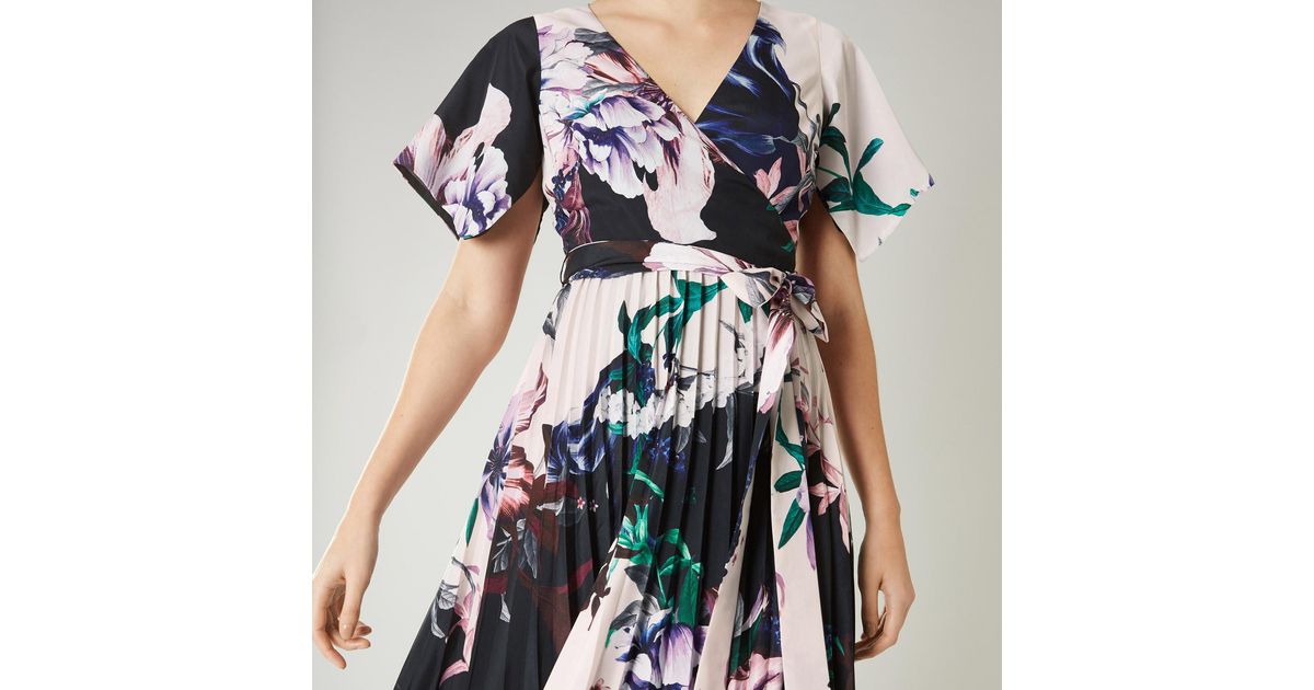 coast felicity printed pleat dress