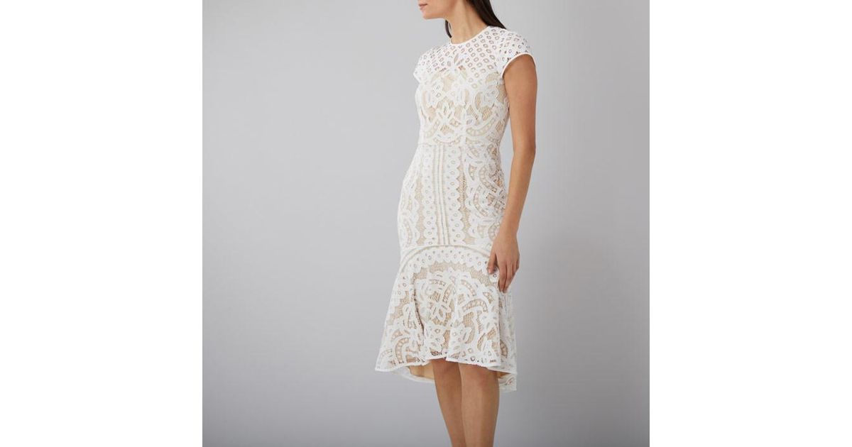 eve geo lace shift dress