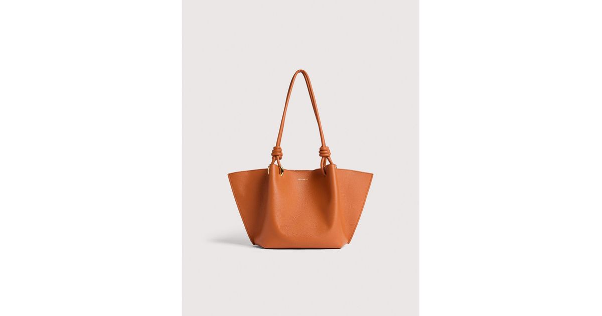 Coccinelle Grained Leather Tote Bag Finn Medium in Pink | Lyst