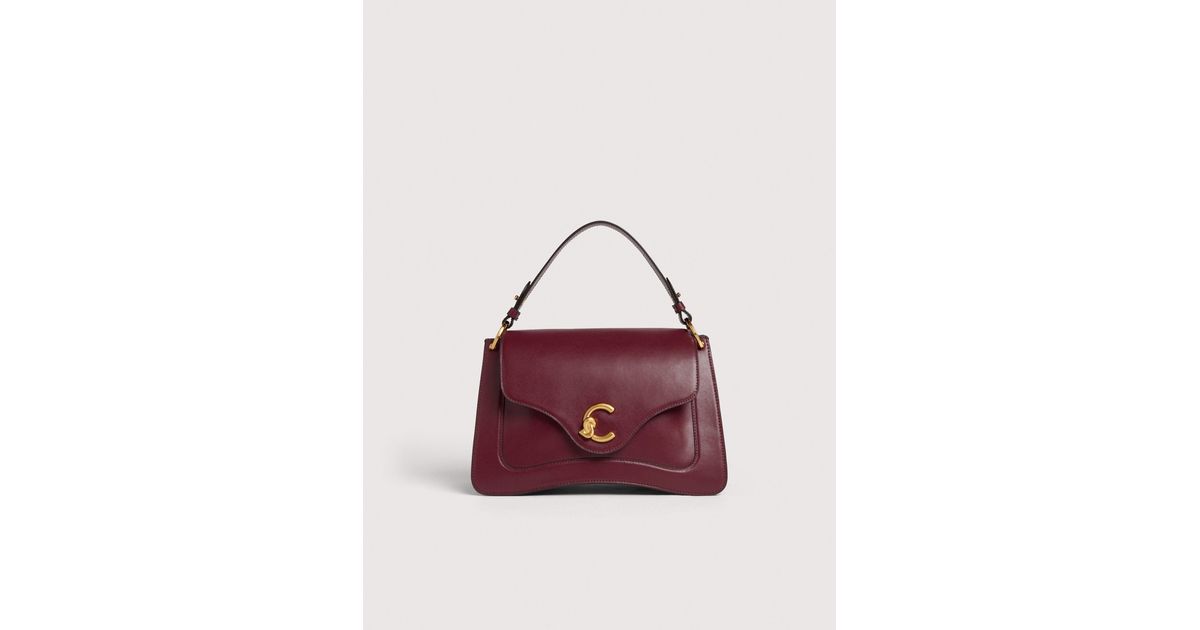 Sac à Main COCCINELLE C-ME - Cuir Bordeaux - Modèle E1SSL150101R16 - Neuf Avec étiquettes