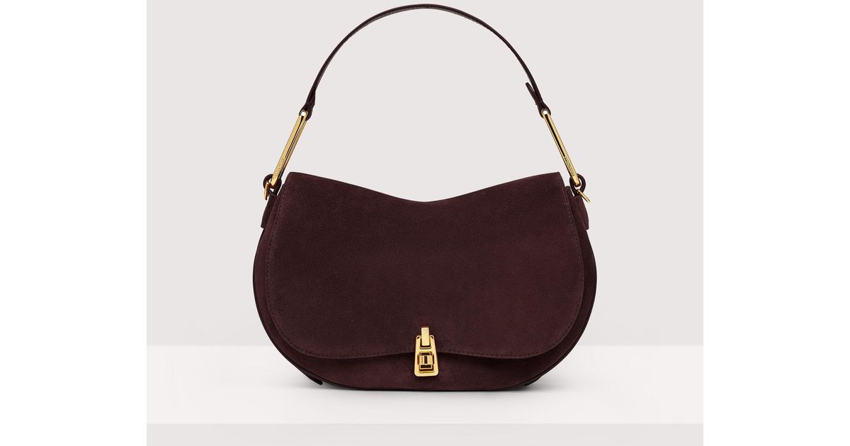 Bolso De Mano Coccinelle Magie Medium Para Mujer Color Vino