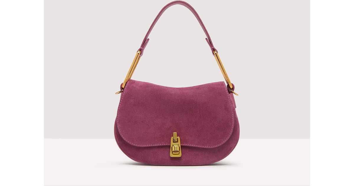 Coccinelle Suede And Grained Leather Handbag Magie Suede Bimaterial Mini in  Purple | Lyst