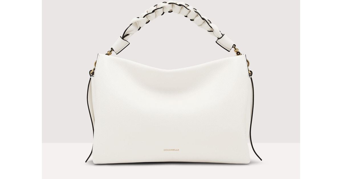 Coccinelle Boheme Medium Shoulder Bags in White | Lyst