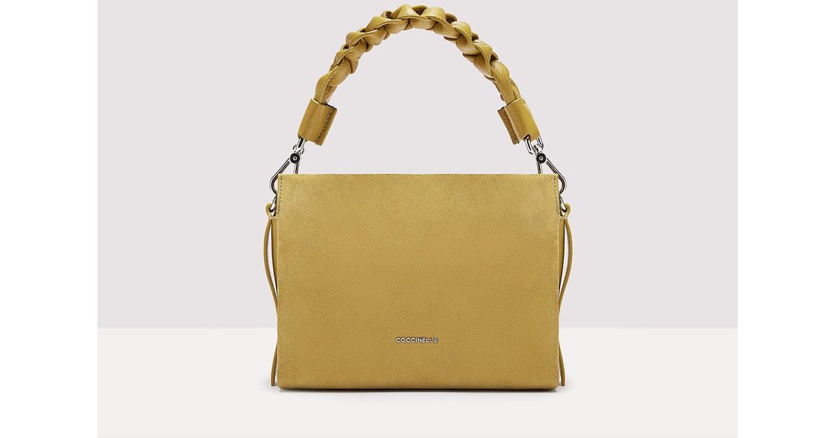 Coccinelle Boheme Suede Bimaterial Small Surprise 25 in Metallic | Lyst