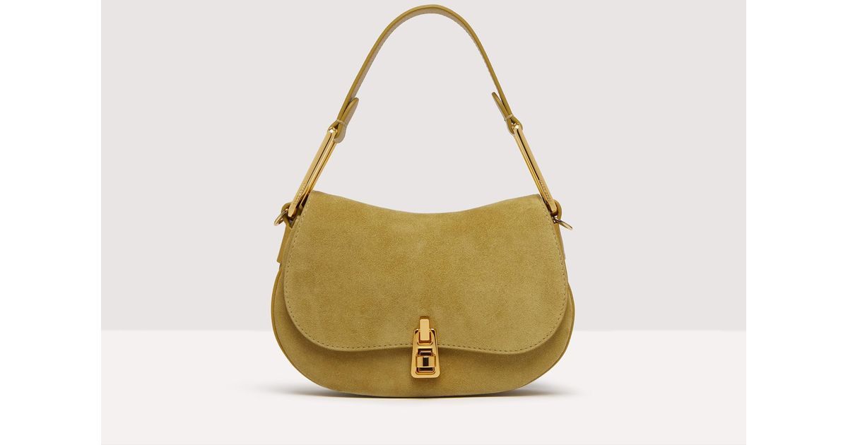 Coccinelle Suede And Grained Leather Handbag Magie Suede Bimaterial Mini in  Metallic | Lyst