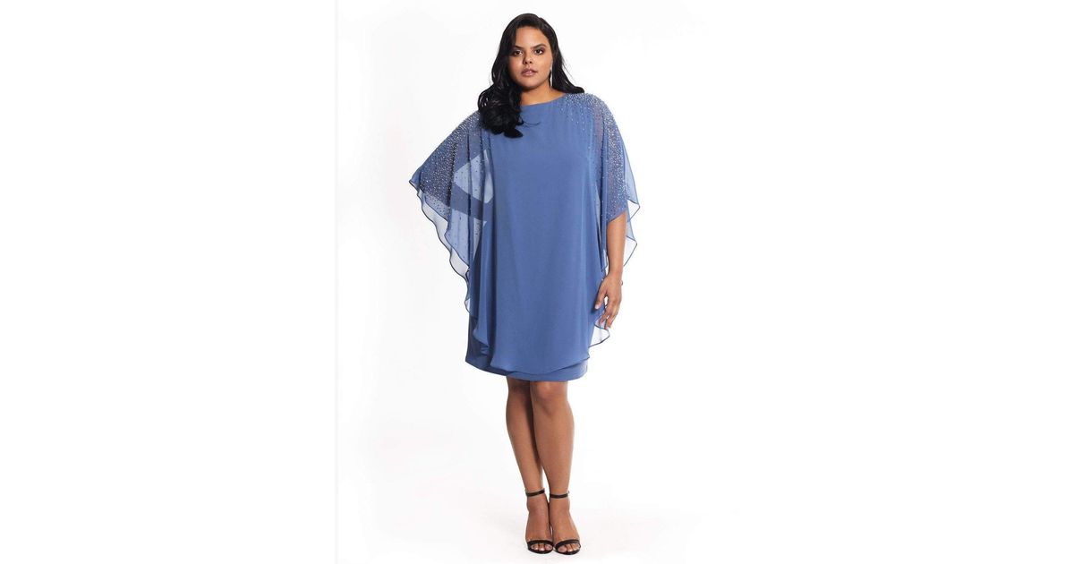 cape overlay chiffon gown