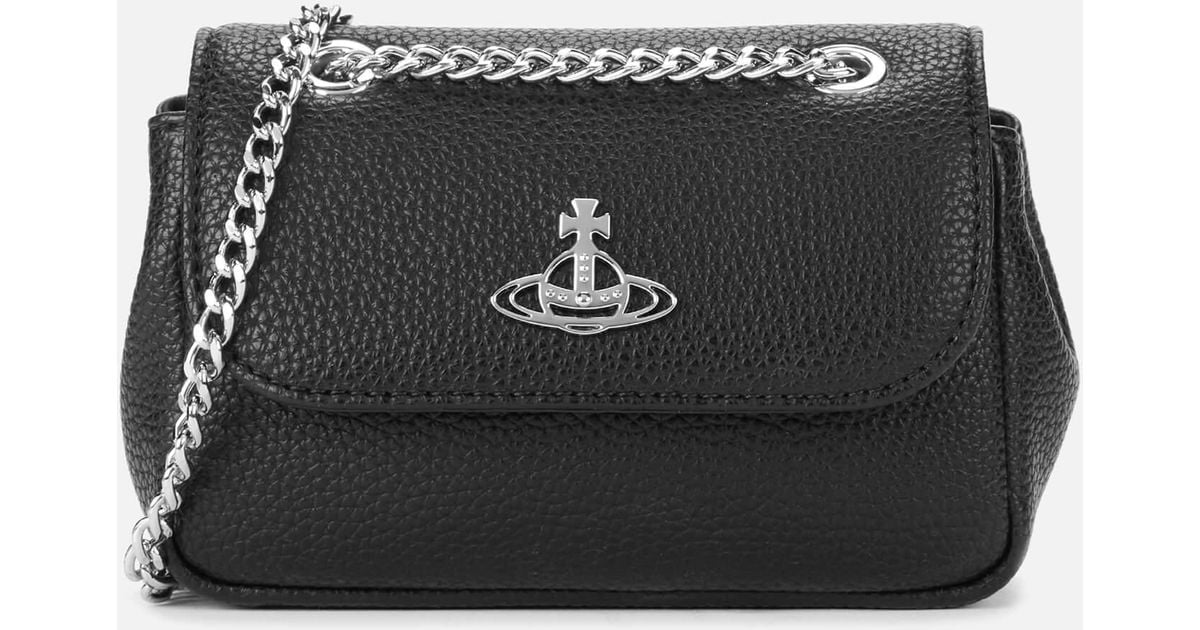 Vivienne Westwood Johanna Small Purse With Chain Vegan in Black | Lyst UK